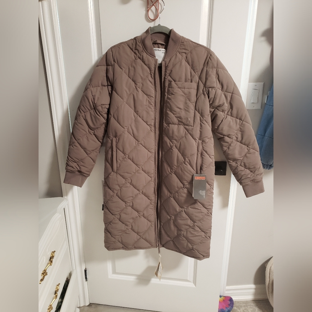 Frank And Oak Quilted Long Jacket NWT Size M